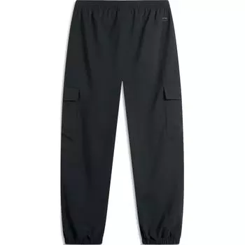 Li-Ning Спортивные стильные однотонные дышащие удобные повседневные брюки на шнуровке женские брюки черного цвета AYKU682-1 S