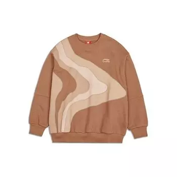 Li Ning Sports Art Повседневный свободный пуловер, толстовка мужская, янтарно-коричневый AWDR165-1 XS
