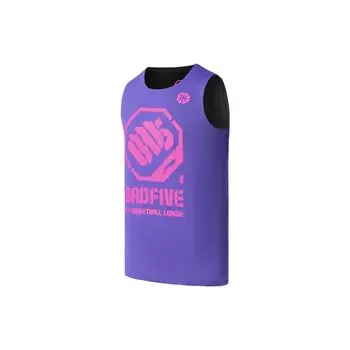 Li-Ning Sports Basketball Series Баскетбольный жилет с буквенным принтом Мужские топы флуоресцентно-синий фиолетовый черный AAYR371-7 XS