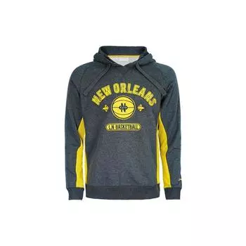 Li Ning Sports Basketball Series Color Block Design Brand Logo Printed Hooded Long Sleeve Hooded Long Sleeve Hoody Men sweatshirt Gray AWDHF35-1 L