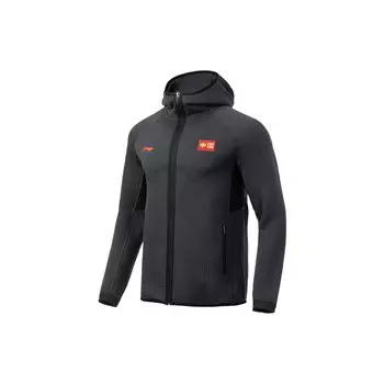 Li Ning Sports Basketball Series Letter Printed Куртка с капюшоном и длинным рукавом на молнии Мужские куртки черного цвета AWDSG71-2 L