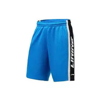 Li Ning Sports Basketball Series свободные трикотажные спортивные шорты мужские шорты синие AAPR351-4 S