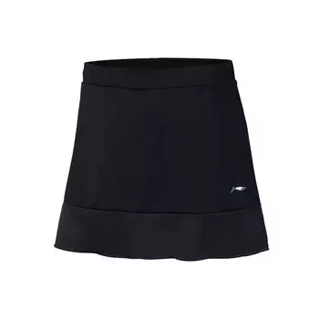 Li Ning Sports быстросохнущая влагоотводящая дышащая повседневная юбка А-силуэта женские юбки черного цвета ASKR020-2 M