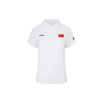 Li Ning Sports Casual Breathable Polo Shirt Women tops Standard-White APLS230-2 XXL