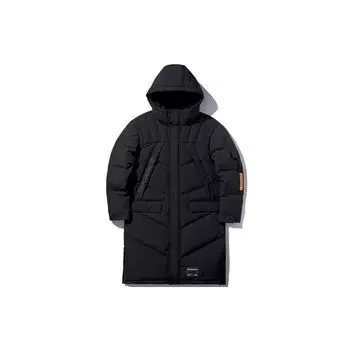 Li Ning Sports Fashion Loose Thick Long Down Jacket Men Outwear Standard-Black AYMP041-2 L