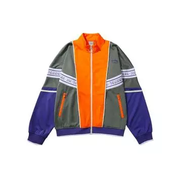 Li Ning Sports Fashion Paris Fashion Week Series Вышитый логотип на молнии с воротником-стойкой, цветная трикотажная куртка для мужчин AFDN455-1 S