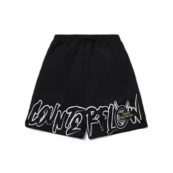 Li Ning Sports Fashion Series CF Cool Letter Print Sports Shorts Men Shorts Black AKSR469-1 S