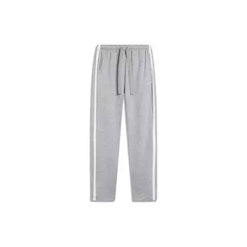 Li Ning Sports Fashion Series Color Block свободные прямые спортивные брюки женские плавки Flower-Gray AKLT668-1 XL