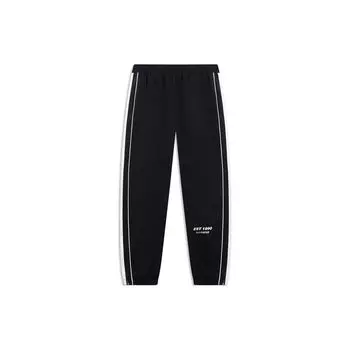 Li-Ning Sports Fashion Series Контрастные полосатые принты с буквами свободные трикотажные брюки мужские низы AYKT517-1 L