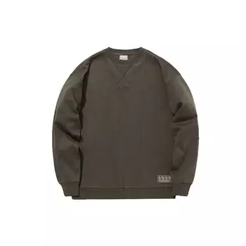 Li Ning Sports Fashion Series флисовый свободный пуловер толстовка мужская толстовка Sparrow-Brown AWDQ801-7 M