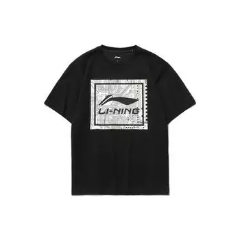 Футболка мужская Li-Ning Sports Fashion Series с круглым вырезом и коротким рукавом, черная, AHSR339-2 L