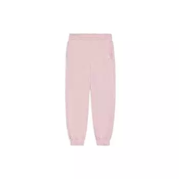Li Ning Sports Fashion Series однотонные повседневные зауженные трикотажные брюки женские низы розового цвета AKLS954-1 XL