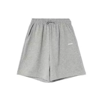Li Ning Sports Fashion Series однотонные трикотажные свободные шорты женские шорты цветочно-серый AKSR604-3 XL
