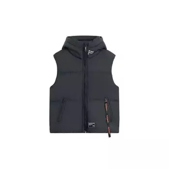 Li Ning Sports Fashion Series однотонный свободный спортивный жилет женский жилет черный AMRS072-1 L