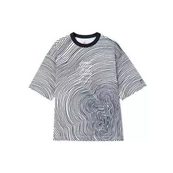 Li Ning Sports Fashion Series Paris Fashion Week Свободная повседневная футболка с круглым вырезом и коротким рукавом для мужчин, топы белого и черного цветов AHSR373-2 XL