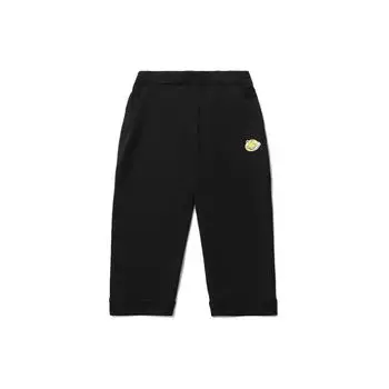Li Ning Sports Fashion Series Planet Weave Повседневные брюки из семи точек трикотажные женские брюки черные AKQR068-1 S