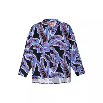 Li Ning Sports Fashion Series Повседневная рубашка поло с принтом по всему телу Женские рубашки Красочные ASHR068-1 S