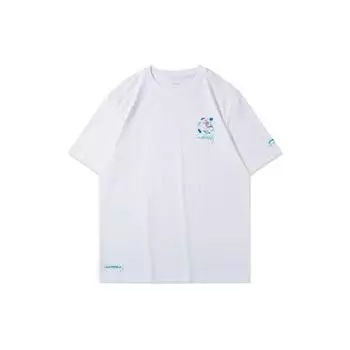 Li Ning Sports Fashion Series Повседневная трикотажная футболка с круглым вырезом и коротким рукавом для мужчин, топы белого цвета AHSR073-1 XXXL