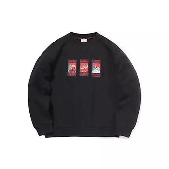 Li Ning Sports Fashion Series Повседневный пуловер Толстовка Мужская Толстовка Черная AWDR021-1 XS