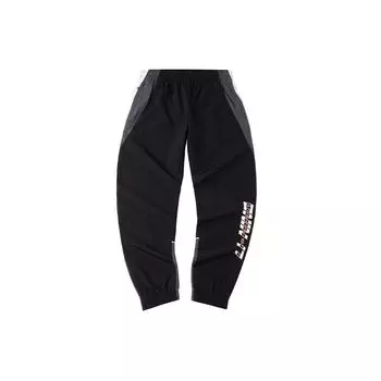Li Ning Sports Fashion Series свободные длинные брюки с манжетами мужские низы черного цвета AYKQ395-2 M