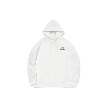Li-Ning Sports Fashion Series Свободный пуловер с капюшоном, топы унисекс, белый AWDQB38-2 S