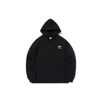 Li-Ning Sports Fashion Series свободный пуловер с капюшоном унисекс, черный AWDQB38-1 XXXL