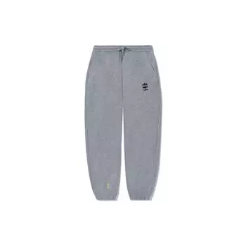 Li Ning Sports Fashion Series вышитые свободные трикотажные спортивные штаны с манжетами мужские спортивные штаны серые AKLRG11-3 M