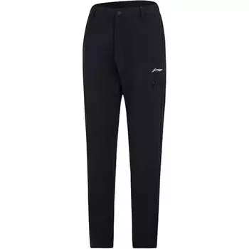 Li Ning Sports Fitness Прямые эластичные дышащие повседневные брюки женские низы черного цвета AYKS492-1 S