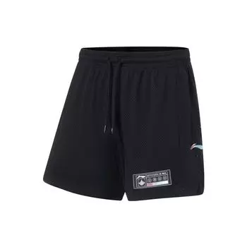 Li-Ning Sports Life Series Быстросохнущие легкие шорты с принтом, мужские брюки, черные AAPT037-3 L