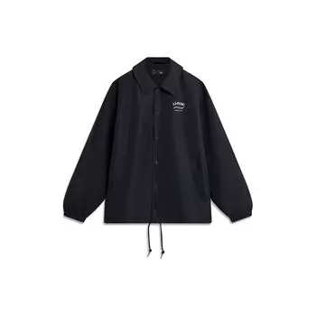 Li-Ning Удобная повседневная однотонная куртка Sports Life Series, мужская верхняя одежда, черная AFDU365-2 M