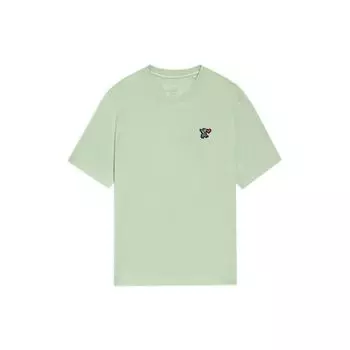 Li Ning Sports Life Series Enlightenment однотонная обычная футболка женские топы зеленый AHSS312-2 S