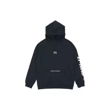 Li-Ning Sports Life Series плюшевый теплый свободный пуловер с капюшоном унисекс топы черный AWDR857-4 S