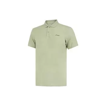 Li-Ning Sports Life Series однотонная повседневная рубашка-поло унисекс, топы, зеленый APLT029-11 L