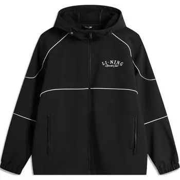 Li Ning Sports Lifestyle Series Brand Logo Letter Теплая мужская куртка черная AJDU221-1 S