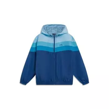 Li Ning Sports Lifestyle Series Casual Color Block Letter Woven Windbreaker Jacket Men Jacket New-Denim-Blue AFDT165-2 XL