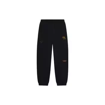 Li Ning Sports Lifestyle Series Casual Cuffed Logo Mid Rise Knitted Joggers Men Joggers Black AKLU865-2 XXL