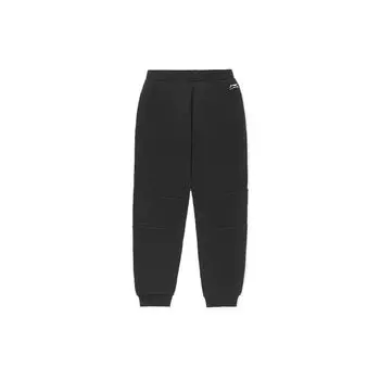 Li Ning Sports Lifestyle Series Casual Letter Cuffs Knitted Joggers Men Joggers Black AKLS159-2 M