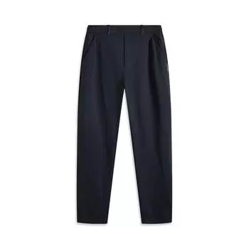 Li Ning Sports Lifestyle Series Casual прямые эластичные трикотажные спортивные брюки мужские низ темно-синего цвета AYKV281-1 M