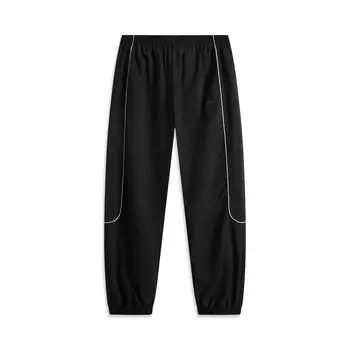 Li Ning Sports Lifestyle Series Casual Tapered Woven Knit Joggers Men Joggers Black AYKV105-3 M