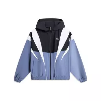 Li Ning Sports Lifestyle Series Color Block водонепроницаемая свободная ветровка мужская верхняя одежда синяя AFDU033-5 XL