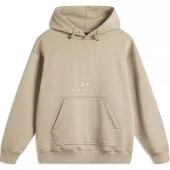 Li Ning Sports Lifestyle Series Инфракрасный теплый удобный повседневный свитер с капюшоном свободная флисовая толстовка унисекс толстовка флис-коричневый AWDU707-2 XL