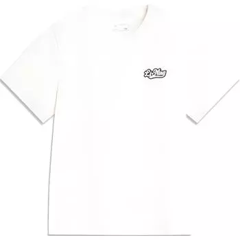 Li Ning Sports Lifestyle Series Letter Casual Breathable Comfortable Knitted Short Sleeve T Shirt Women T Shirts Off-White AHSU530-1 XS