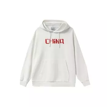 Li Ning Sports Lifestyle Series Letter Embroidery Loose Hoodie Unisex Hoodies White AWDRB80-1 XXXL