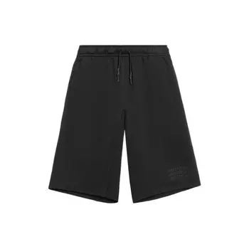 Li Ning Sports Lifestyle Series Letter Print Loose Straight Shorts Men Shorts Black AKSS841-1 L