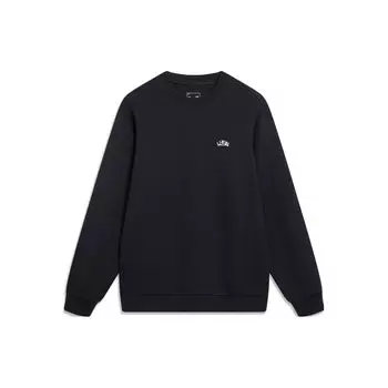 Li Ning Sports Lifestyle Series Letter Pullover Sweatshirt Men Sweatshirt Black AWDT379-3 M