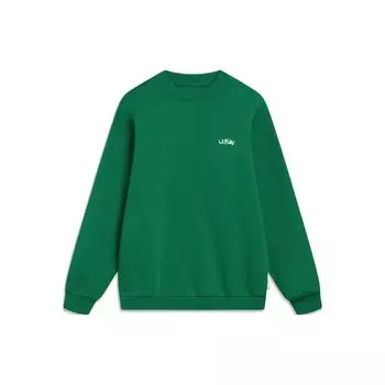 Li Ning Sports Lifestyle Series Letter Pullover Sweatshirt Men sweatshirt Cool-Pine-Green AWDT379-4 M