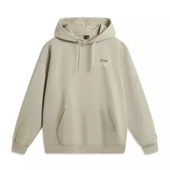 Li Ning Sports Lifestyle Series Lettered Hooded Comfortable Breathable Universal Casual Sweatshirt Men sweatshirt Dark-Green AWDUA39-2 M