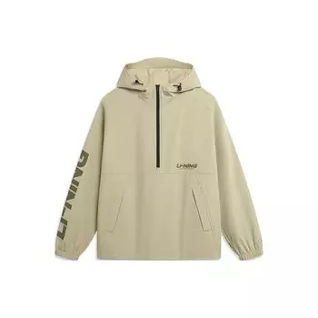 Li Ning Sports Lifestyle Series Lettered Hooded Pullover Jacket Unisex Jackets Cocoa AJDT745-3 L