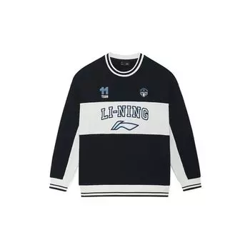 Li Ning Sports Lifestyle Series Logo Color Block флисовая толстовка с длинным рукавом женская толстовка черная AWDSH70-2 XS