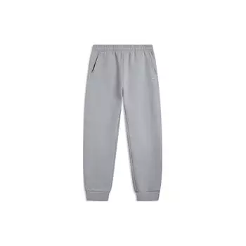 Li Ning Sports Lifestyle Series Logo Letter Printed Cuffed Comfortable Knitted Sports Pants Men Shorts Ultimate-Gray AKLU019-1 XXL